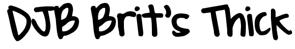 DJB Brit's Thick Pen font preview